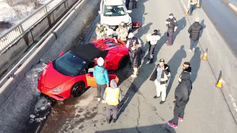 Lamborghini-car-crash-on-Steeles-Avenue-Bridge