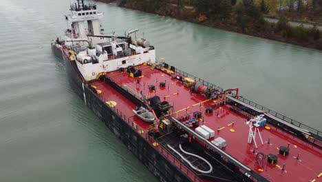 A-large-ship-navigating-through-the-Welland-Canal