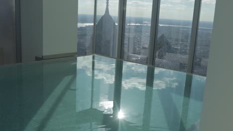 Luxury-Modern-Hotel-Pool---Daylight-Spilling-in-Through-Window---Four-Seasons-in-Philadelphia,-PA