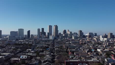 New-Orleans,-Louisiana-downtown-skyline-as-viewed-from-the-French-Quarter