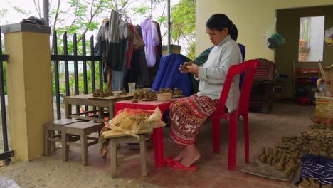 Eine-Alte-Asiatische-Dame-Fertigt-In-Thanh-Ha-Handgefertigte-Tierische-Tonflöten-Und-Fängt-So-Die-Essenz-Des-Lokalen-Tourismus-Und-Der-Souvenirkultur-Ein
