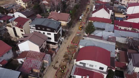 Residential-Street-Aerial.-Replacing-Old-Pipes
