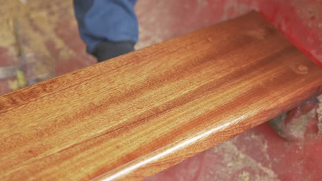 Apply-Danish-oil-to-Sapele-hardwood-plank