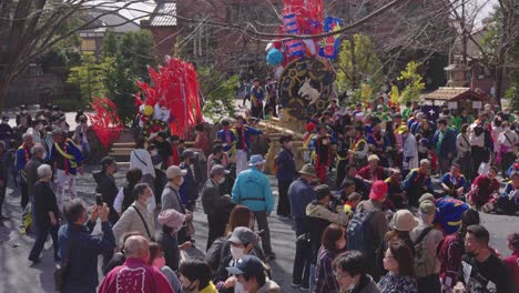 Japanese-People-Celebrate-Sagicho-Matsuri-Festival-in-Spring