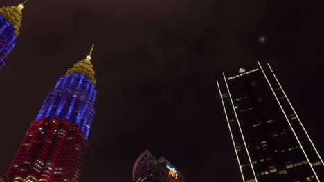 Special-color-of-Petrona-Twin-towers-for-Malaysia-independence-day-Kuala-Lumpur-Spinning-shot
