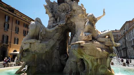 Piazza-Navona-and-the-Fountain-of-the-Four-Rivers-,-Rome,-Italy