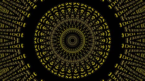Glauben-Sie-An-Sich-Selbst,-Motivierende-Kaleidoskop-Gelbtextanimation