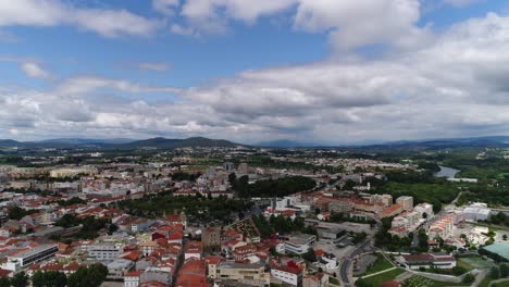 Fly-Above-City-of-Barcelos-in-Portugal