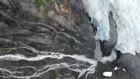 Waterfall-Leading-to-Icy-Glacier