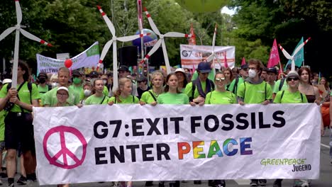 Klimaaktivisten-Fordern-Auf-Dem-G7-gipfel-In-München-Klimagerechtigkeit-Von-Den-Politischen-Führern