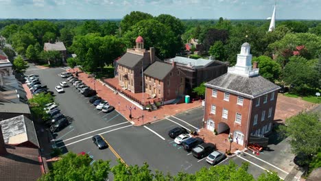 Historic-restored-New-Castle-Delaware,-USA