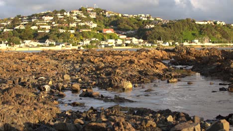 Plimmerton-New-Zealand---calm-evening-by-the-sea-with-houses-on-the-hill