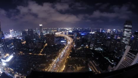 Time-lapse-in-Shanghai,-China