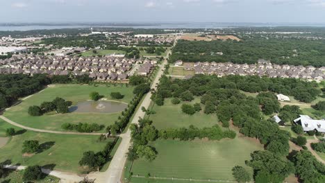 Aerial-footage-of-neighborhoods-in-Hickory-Creek-Texas