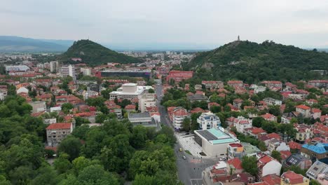 Flying-over-Plovdiv---one-of-the-oldest-cities-in-Europe