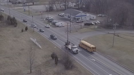 school-bus-driving-in-small-town
