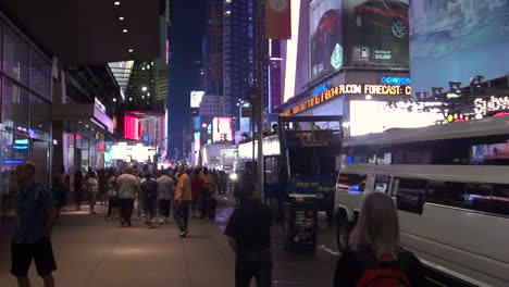 People-are-walking-the-times-square-in-the-most-famous-square