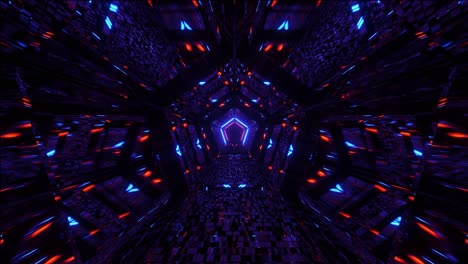 Colourful-neon-pentagon-shaped-tunnel.-Seamless-loop
