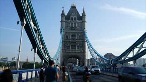 London-England,-Circa:-Zeitraffer-Tower-Bridge-In-London,-Großbritannien
