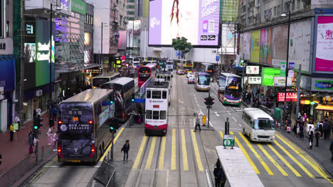 Hong-Kong-China,-circa-:-crowded-people-around-Causeway-Bay-area-in-Hong-Kong-City