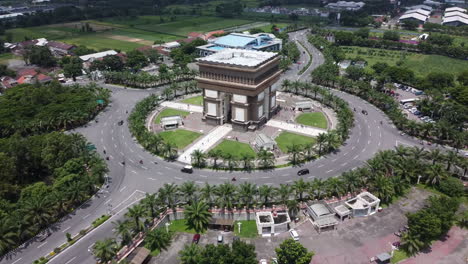 Aerial-view-of-Kediri-city-landmark