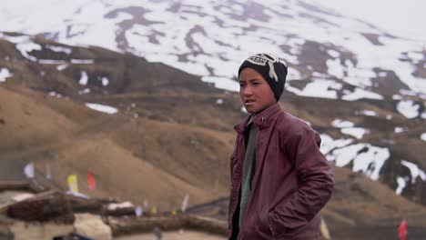 Asian-Native-Tibetan-Boy-in-a-jacket-from-Kaza-in-Spiti-Valley-in-the-Himalayas