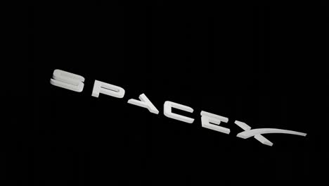3d-logo-animation-of-spaceX-logo,-black-background