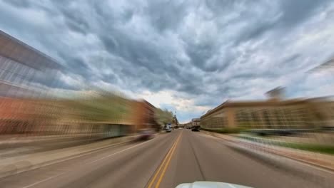 Driving-Hyperlapse-on-City-Roads-and-Streets-in-Beloit,-Wisconsin