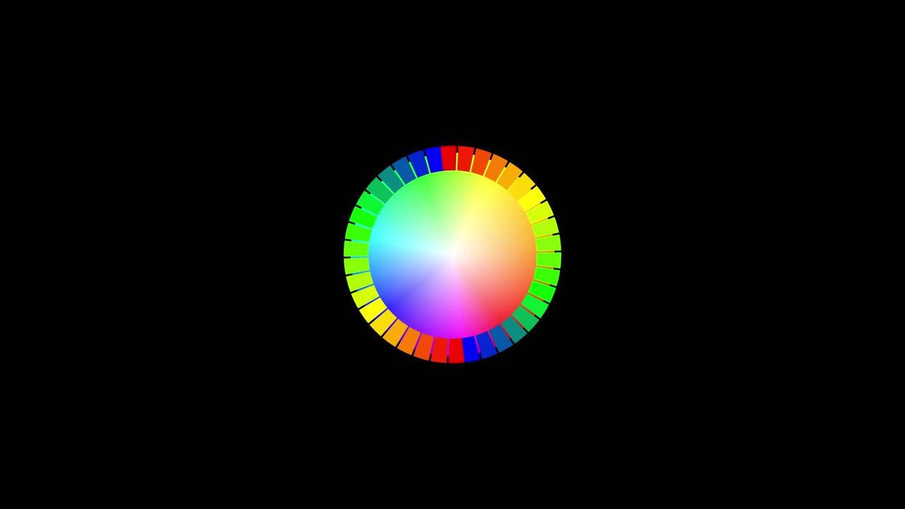 Premium stock video - Animated color wheel with a color spectrum in the ...