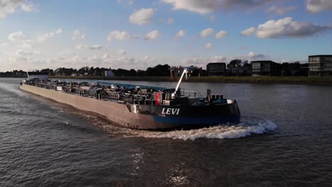 Forward-Bow-Of-Levi-Chemical-Tanker-Navigating-River-Noord