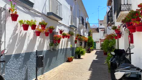 Typical-Spanish-street-in-old-city-Estepona-with-colorful-flower-pots