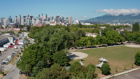 Scenic-View-Of-Central-Business-District-In-Strathcona-Vancouver-Canada---Aeria