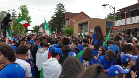 Soccer-Fans-Celebrate-Italy's-Euro-Cup-Win-in-the-streets-of-Woodbridge---Canada