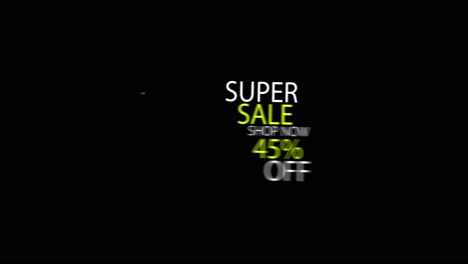 Schwarzer-Bildschirm,-Animation-Super-Sale-45-Prozent