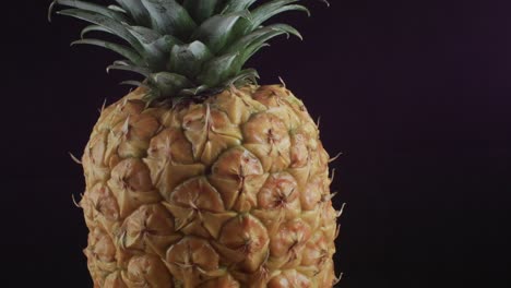 Pineapple-Fruit-rotation-with-black-background