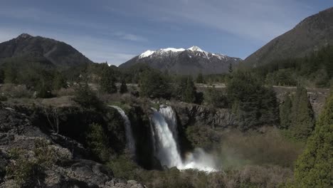 wide-shot-of-waterfall-in-south-of-Chile