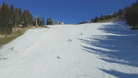 Aerial-Ski-lift-and-Ski-area-view
