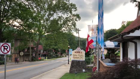 Helen,-Georgia-nestled-in-the-Blue-Ridge-Mountain,-is-a-small-town-with-a-Bavarian-village-setting-reminiscent-of-Germany
