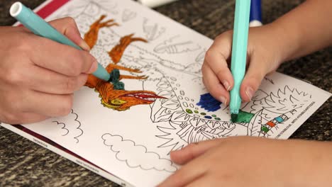 mother-and-child-coloring-with-markers