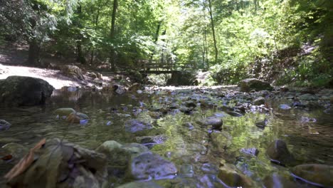 Beautiful-nature-shot-in-forest-of-water-stream-with-rocks
