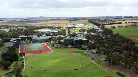 AERIAL-Deakin-University-Waurn-Ponds,-Australia-With-Sporting-Grounds