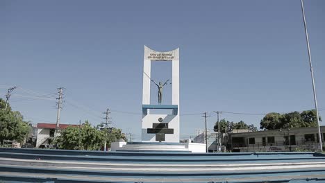 A-shot-of-the-Monumento-a-La-Constitución-in-San-Salvador-during-a-sunny-day