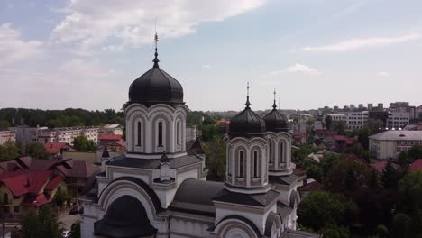 Aerial-View-Of-An-Old-Orthodox-Church-On-Day-Time