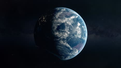 Realistic-Planet-Earth-Seen-from-Space-with-Australia,-Asia-And-Oceania-View