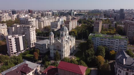Aerial-View-Of-An-New-Orthodox-Church-In-Bucharest