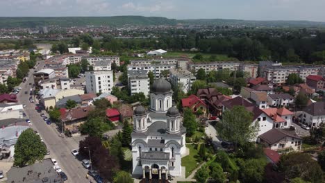 Aerial-View-Of-An-Old-Orthodox-Church-In-Summer-Time
