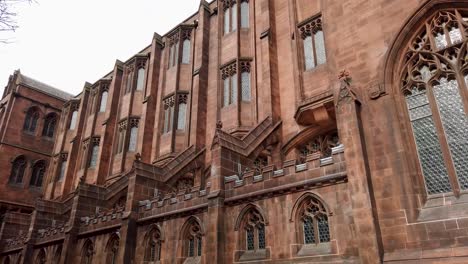 Eingangsfassade-Des-Forschungsinstituts-Und-Der-Bibliothek-Von-John-Ryland-In-Manchester-Und-Teil-Der-Universität-Manchester,-England,-Vereinigtes-Königreich