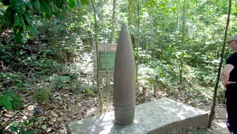 Large-Missile-on-display-inside-the-forest-where-it-drops-in-Betong-Thailand