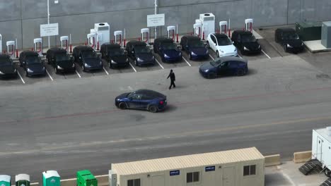 Tesla-car-line-up-at-Giga-Texas-charging-station