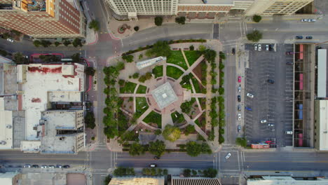 San-Jacinto-Plaza,-Downtown-El-Paso-Texas-USA